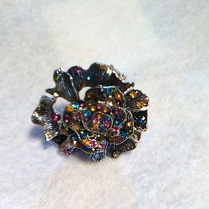 Crystal floral Ring
